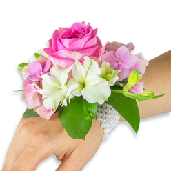 PRETTY IN PINK WEDDING CORSAGE